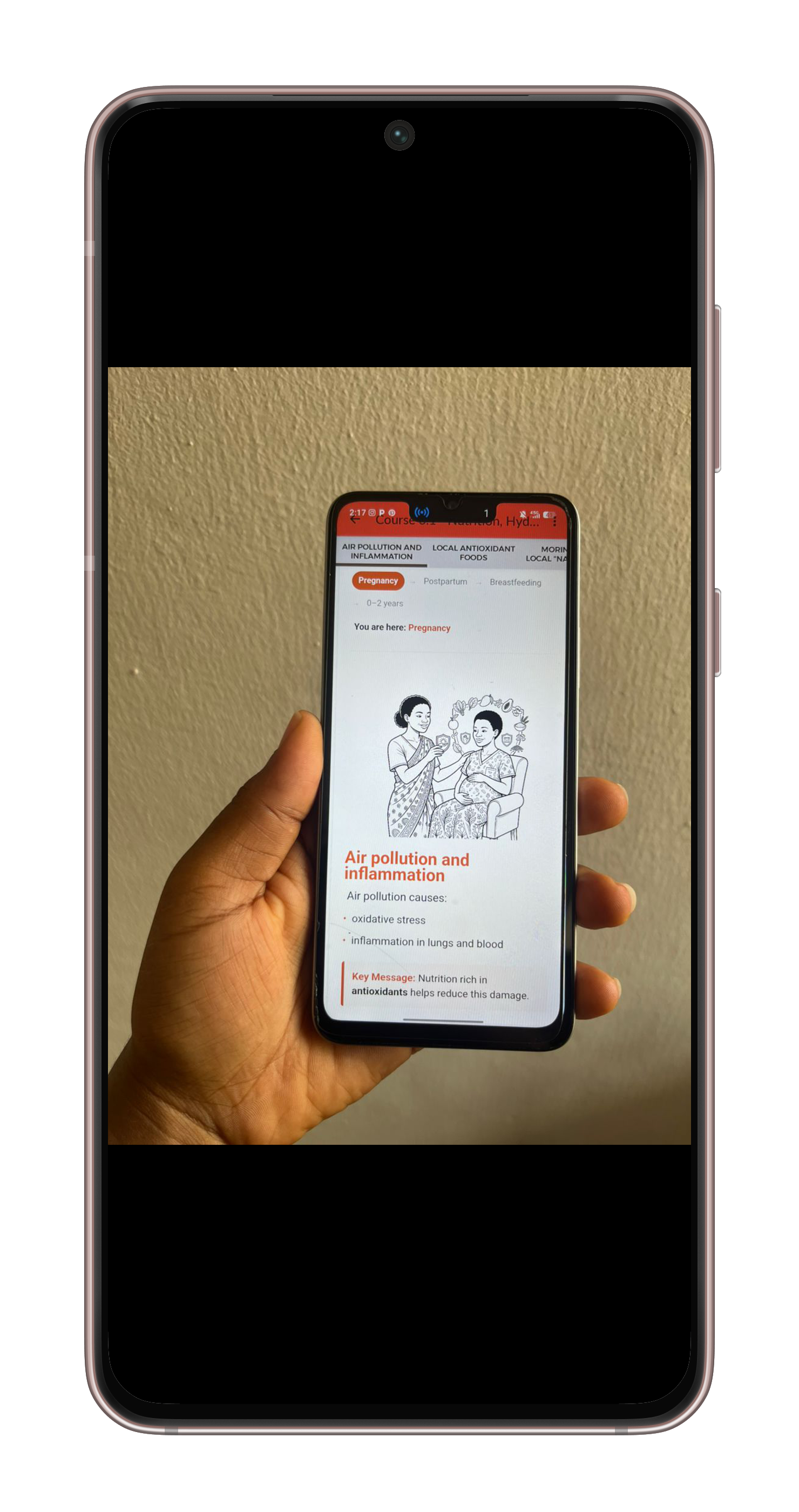 Midwife in Climate – mobile interface